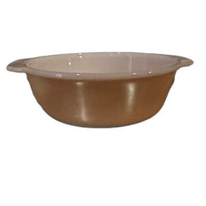 Vintage FIRE KING Peach‎ Lustre Baking Dish Orange Milk Glass Iridescent USA